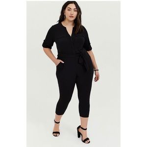 Torrid Harper Black Studio Knit Jumpsuit NWT 3X 22